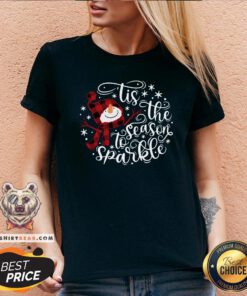 Nice Tis The Season To Sparkle V-neck - Design By Teeshirtbear.com
