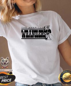 Official Amarillo Wranglers Hockey V-neck - Design By Teeshirtbear.com