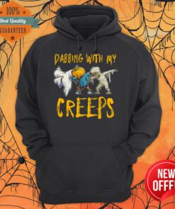 Official Dabbing With My Creeps Halloween Funny Matching Friends Hoodie