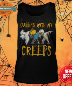 Official Dabbing With My Creeps Halloween Funny Matching Friends Tank Top