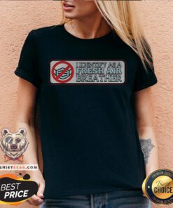 Official I Identify As A Fresh Air Breather For Anti-Mask Face Mask V-neck - Design By Teeshirtbear.com