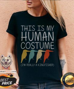 Official Kingfisher Halloween Human Costume Bird Animal Easy DIY Gift V-neck - Design By Teeshirtbear.com