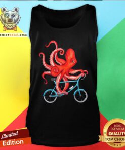 Official Octopus Riding Bicycle Tank Top - Design By Teeshirtbear.com