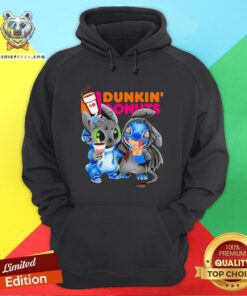 Official Stitch And Toothless Hug Dunkin Donuts Hoodie - Design By Teeshirtbear.com