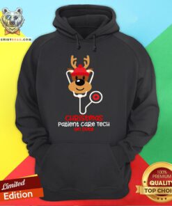 Original Christmas Patient Care Tech On Duty Reindeer Nurse Hoodie - Design By Teeshirtbear.com