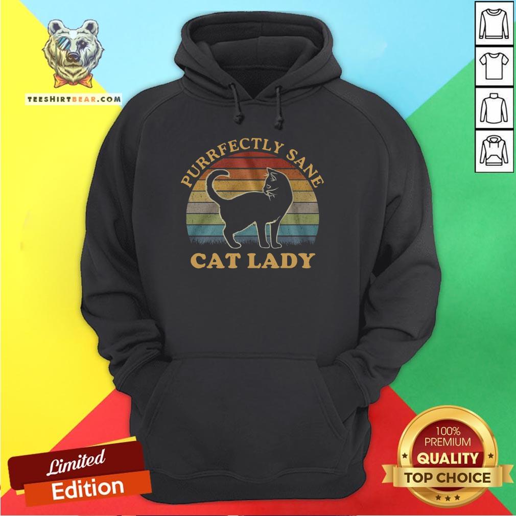 Perfect Cat Lady Purfectly Sane Vintage Hoodie - Design By Teeshirtbear.com Perfect Cat Lady Purfectly Sane Vintage Hoodie - Design By Teeshirtbear.com