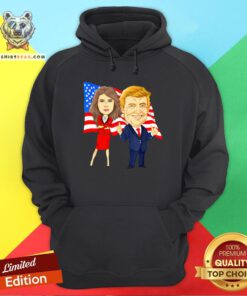Perfect Donald Trump And Melania Trump Potus Flotus US Flag Hoodie - Design By Teeshirtbear.com