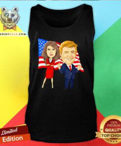 Perfect Donald Trump And Melania Trump Potus Flotus US Flag Tank Top - Design By Teeshirtbear.com