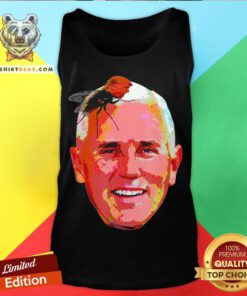 Perfect Trump Fly On Mike Pence Head Tank Top - Design By Teeshirtbear.com