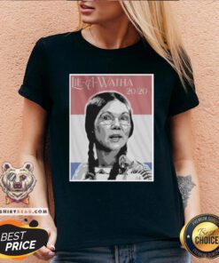 Premium Lie-A-Watha Elizabeth Warren 2020 V-neck - Design By Teeshirtbear.com