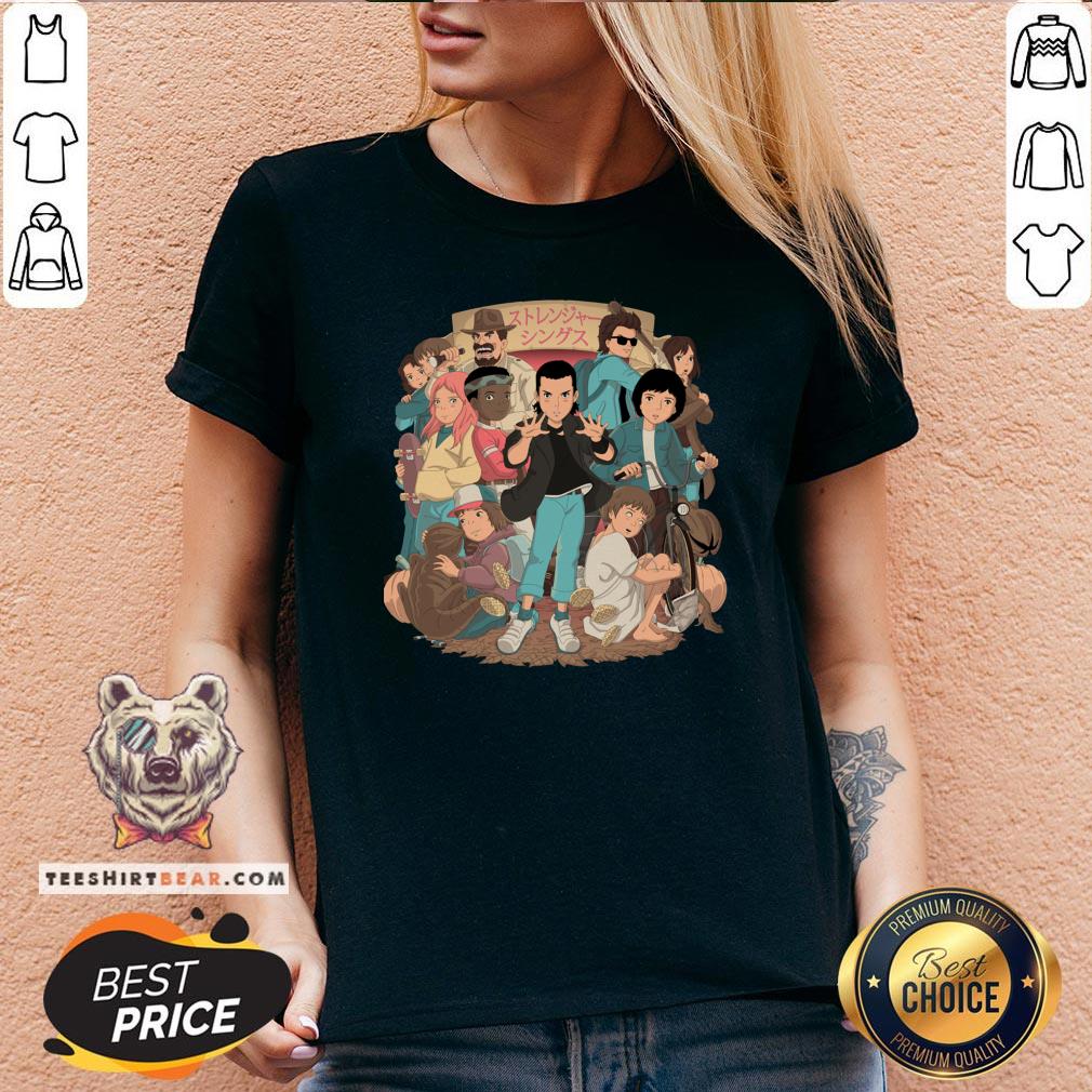 Premium Stranger Anime 2 V-neck - Design By Teeshirtbear.com Premium Stranger Anime 2 V-neck - Design By Teeshirtbear.com
