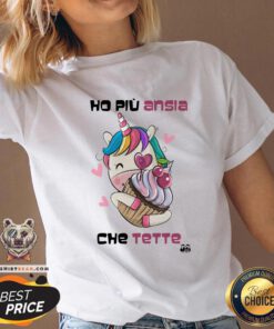 Premium Unicorn Ho Piu Ansia Che Tette V-neck - Design By Teeshirtbear.com