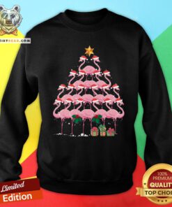 Pretty Flamingo Christmas Ornament Tree Xmas Mom Dad Gift Sweatshirt - Design By Teeshirtbear.com