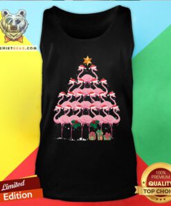 Pretty Flamingo Christmas Ornament Tree Xmas Mom Dad Gift Tank Top - Design By Teeshirtbear.com