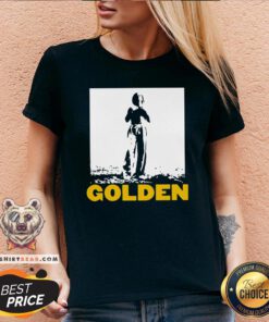 Pretty Golden Crewneck V-neck - Design By Teeshirtbear.com