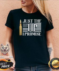 Pretty Just The Tip I Promise V-neck - Design By Teeshirtbear.com