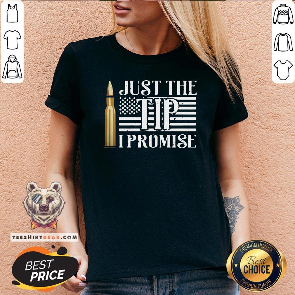 Pretty Just The Tip I Promise V-neck - Design By Teeshirtbear.com Pretty Just The Tip I Promise V-neck - Design By Teeshirtbear.com