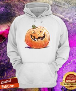 Pretty Pumpkin Spice Kitty Cat Halloween Hoodie