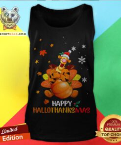 Pretty Tigger Happy Hallothanksmas Tank Top - Design By Teeshirtbear.com