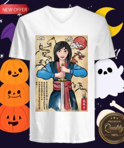 The Legend Of The Woman Warrior Woodblock Girl V-neck