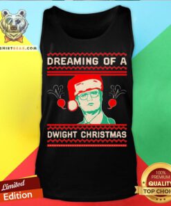 The Office TV Series Dreaming Of A Dwight Christmas Tank Top - Design By Teeshirtbear.com
