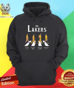 Top The Lakers Abbey Road Signatures Hoodie - Design By Teeshirtbear.com