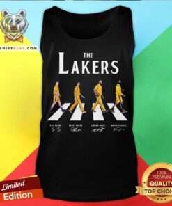 Top The Lakers Abbey Road Signatures Tank Top - Design By Teeshirtbear.com