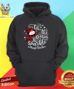 Top Tis The Season To Sparkle Music Teacher Hoodie - Design By Teeshirtbear.com