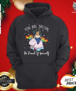 Awesome Chubby Girl And Unicorn You Are Special Be Proud Of Yourself Hoodie - Design By Teeshirtbear.com