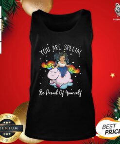 Awesome Chubby Girl And Unicorn You Are Special Be Proud Of Yourself Tank Top - Design By Teeshirtbear.com