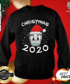 Face Daisy Santa Wear Mask Merry Christmas 2020 Christmas Sweatshirt - Design By Teeshirtbear.com