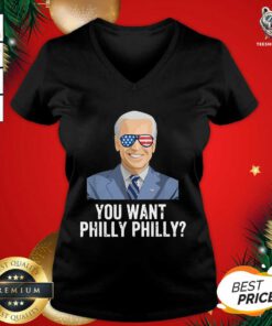 Joe Biden You Want Philly Philadelphia Election V-neck - Design By Teeshirtbear.com