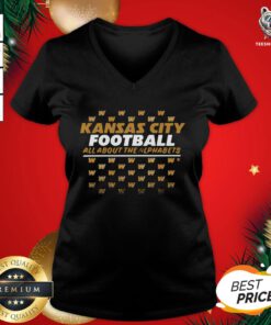 Awesome Kc Football All About The Alphabets V-neck - Design By Teeshirtbear.com
