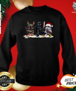 Awesome Star Wars And Mandalorian Friend Merry Christmas 2020 Sweatshirt - Design By Teeshirtbear.com