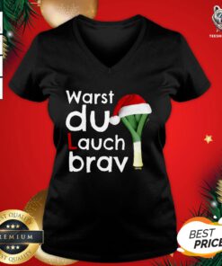 Awesome Warst Du Lauch Brav Christmas V-neck - Design By Teeshirtbear.com