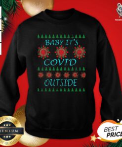 Beautiful Baby It’s Covid Outside 2020 Ugly Christmas Sweatshirt - Design By Teeshirtbear.com