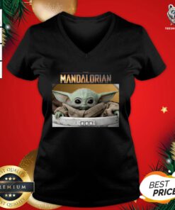 Beautiful Baby Yoda The Mandalorian V-neck - Design By Teeshirtbear.com
