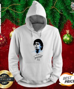 Diego Maradona Signature Hoodie - Design By Teeshirtbear.com