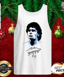 Diego Maradona Signature Tank Top - Design By Teeshirtbear.com