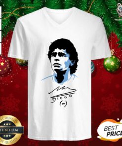 Diego Maradona Signature V-neck - Design By Teeshirtbear.com