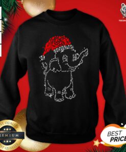 Beautiful Elephant Santa Light Christmas Sweatshirt - Design By Teeshirtbear.com