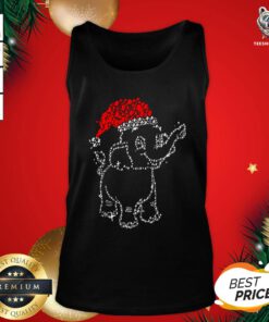 Beautiful Elephant Santa Light Christmas Tank Top - Design By Teeshirtbear.com