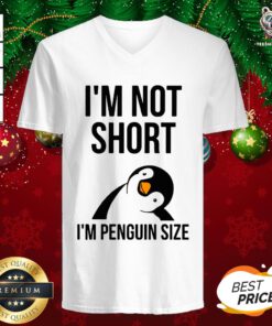 Beautiful I’m Not Short I’m Penguin Size V-neck - Design By Teeshirtbear.com