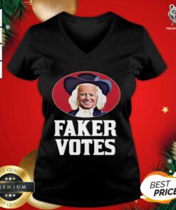 Beautiful Joe Biden Faker Votes V-neck - Design By Teeshirtbear.com