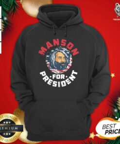 Manson For President Hoodie - Design By Teeshirtbear.com