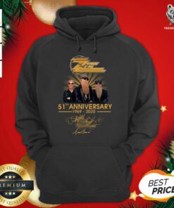 ZZ Top 51th Anniversary 1969 2020 Signatures Hoodie - Design By Teeshirtbear.com