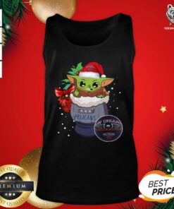 Better New Orleans Pelicans Christmas Baby Yoda Star Wars Funny Happy NBA Tank Top- Design by T-shirtBear.com