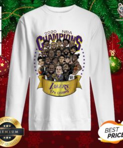 Cool 2020 NBA Champions Los Angeles Lakers 17 Champs Cartoon Sweatshirt- Design by T-shirtBear.com