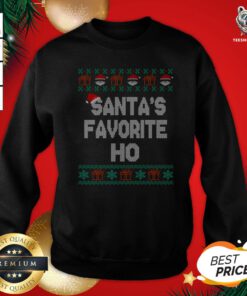 Cool Santas Favorite Ho Inappropriate Ugly Christmas Sweatshirt- Design by T-shirtBear.com