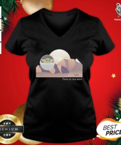 Cute Baby Yoda This Is The Way V-neck - Design By Teeshirtbear.com